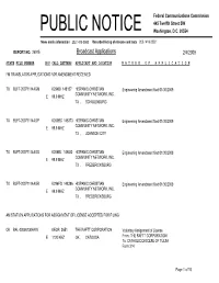 Broadcast Applications 2/4/2009