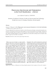 Fluorescence Spectroscopy and Chemometrics in the Food Classification − a Review