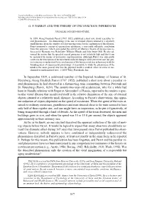 G. F. Parrot and the Theory of Unconscious Inferences