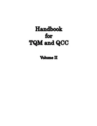 Handbook for TQM And
