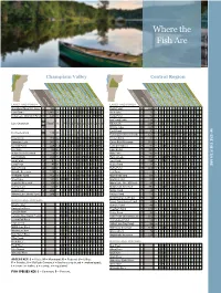 WHERE the FISH ARE Courtesy of Vermont Fish & Wildlife & Fish Vermont of Courtesy P P P P C C C C C C C C C C C C C C C C C C C C C C BURBOT C
