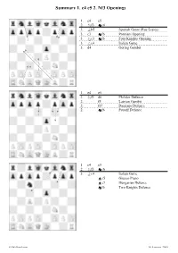 Graphical Summary of E4 Openings (Pdf)