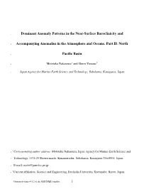 Nomaly Patterns in the Near-Surface Baroclinicity And