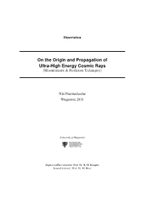 On the Origin and Propagation of Ultra-High Energy Cosmic Rays (Measurements & Prediction Techniques)