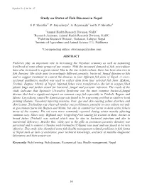 Study on Status of Fish Diseases in Nepal