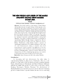 The New Pseudo-Sufi Order of the Majelis Shalawat