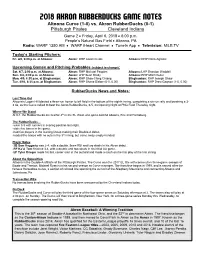 2018 Rubberducks Game Notes