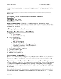 Directions Procession and Opening Rites