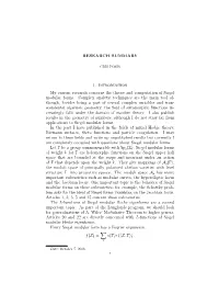 RESEARCH SUMMARY 1. Introduction My Current Research Concerns the Theory and Computation of Siegel Modular Forms. Complex Analyt