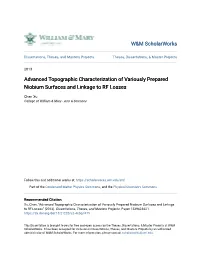 Advanced Topographic Characterization of Variously Prepared Niobium Surfaces and Linkage to RF Losses