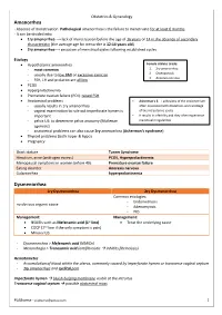 Amenorrhea Dysmenorrhea
