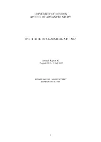 Institute of Classical Studies Library