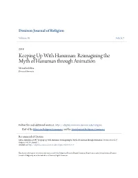 Keeping up with Hanuman: Reimagining the Myth of Hanuman Through Animation Mrinalini Mitra Denison University