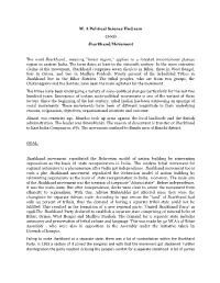 M. a Political Science Iind Sem (202) Jharkhand Movement the Word