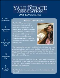 2018-2019 Newsletter