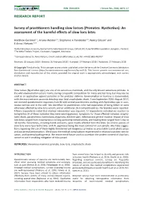 An Assessment of the Harmful Effects of Slow Loris Bites
