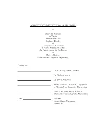 AUTHENTICATED ENCRYPTION in HARDWARE by Milind M. Parelkar