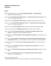 Indigenous Visioning Circle Resources