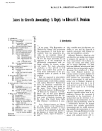 Issues in Growth Accounting: a Reply to Edward F. Denison