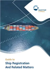 Ship Registration and Related Matters