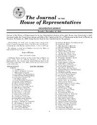 The Journal of the House of Representatives