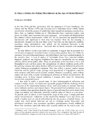 Is There a Future for Italian Microhistory in the Age of Global History?