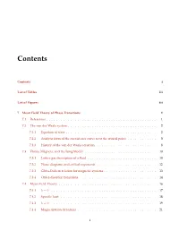 Mean Field Theory of Phase Transitions 1