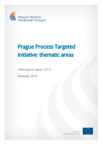 Prague Process Targeted Initiative: Thematic Areas