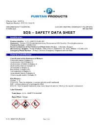 Sds – Safety Data Sheet