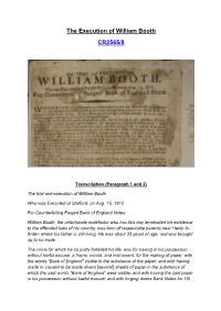 The Execution of William Booth CR2565/8