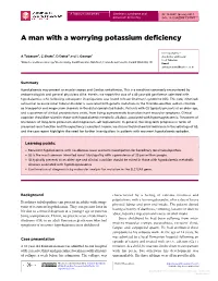 A Man with a Worrying Potassium Deficiency