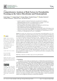 Comprehensive Analysis of Risk Factors for Periodontitis Focusing on the Saliva Microbiome and Polymorphism
