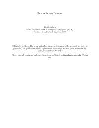 Notes on Euclidean Geometry Kiran Kedlaya Based On