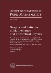 Graphs and Patterns in Mathematics and Theoretical Physics, Volume 73