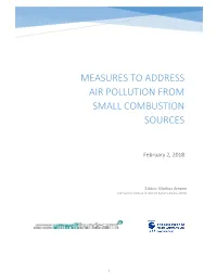 Measures to Address Air Pollution from Small Combustion Sources