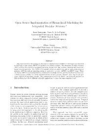 Open Source Implementation of Hierarchical Scheduling for Integrated Modular Avionics ∗