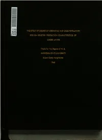 The Effect of Degree of Debeaking and Cage Population Size on Selected Production Characteristics Of
