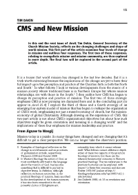 Tim Dakin, "CMS and New Mission," Anvil 25.3