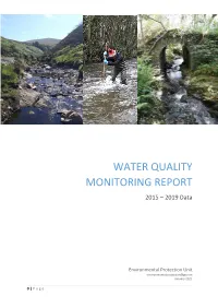 WATER QUALITY MONITORING REPORT 2015 – 2019 Data