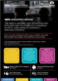 We Need a Secure, Cost-Effective and Efficient Way to Store Cctv Cameras’ Output,” Said World’S Leading It Services Company