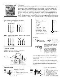 Bobbin Lace 101 Introduction Welcome to Bobbin Lacemaking! Bobbin Lace Is an Art Form That Originated in 15Th Cen- Tury Europe