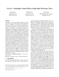 GRIFFIN: Guarding Control Flows Using Intel Processor Trace