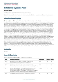 Blueprint Genetics Ectodermal Dysplasia Panel