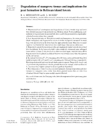 Degradation of Mangrove Tissues and Implications for Peat Formation In