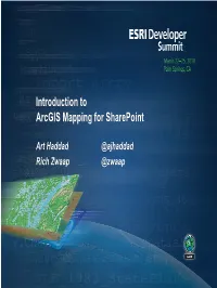 Introduction to Arcgis Mapping for Sharepoint