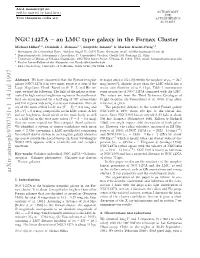 NGC 1427A-An LMC Type Galaxy in the Fornax Cluster