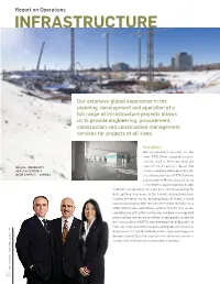 Report on Operations INFRASTRUCTURE