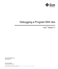 Debugging a Program with Dbx
