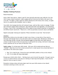 Healthy Toileting Practices