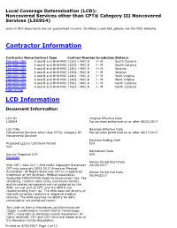 Local Coverage Determination for Noncovered Services Other Than